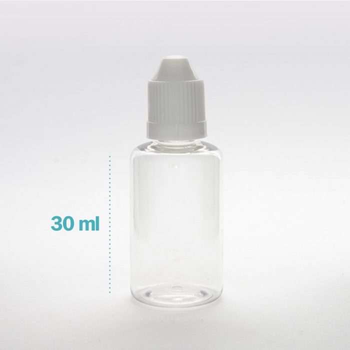 Botella 30ml PET con tapón de seguridad