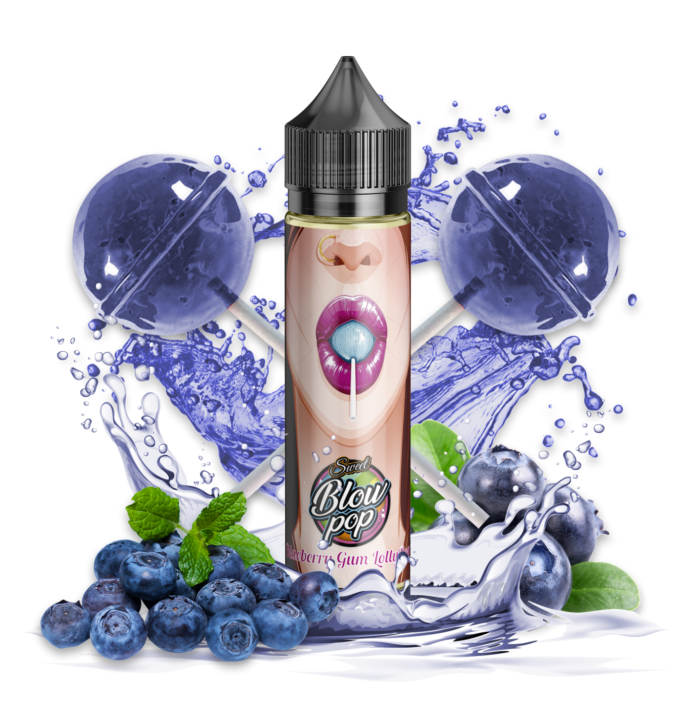 Sweet Blow Pop Blueberry Gum Lollypop